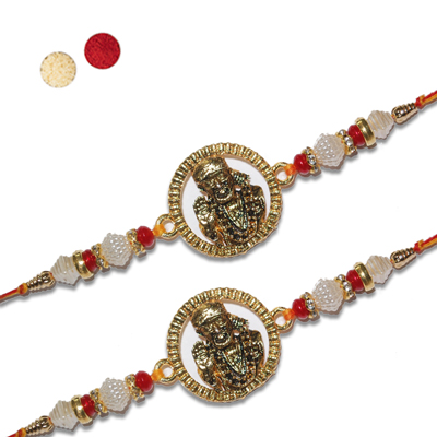 "Zardosi Rakhi - ZR-5030 A-024 (2 RAKHIS) - Click here to View more details about this Product